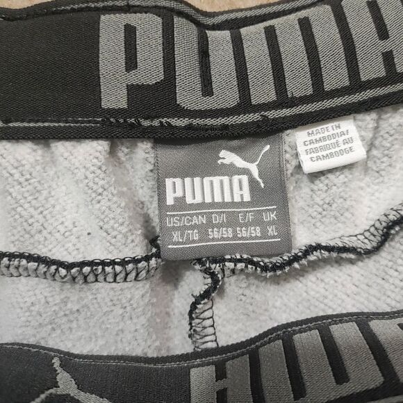 Puma Charcoal Gray Fleece Joggers Sweatpants #7 - Picture 6 of 6